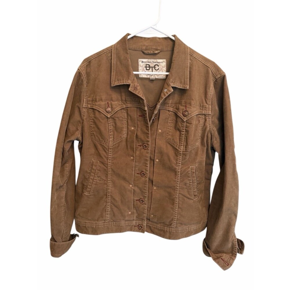 Vintage Corduroy Jean Jacket in Light Brown.  Modern Country Style Size XL